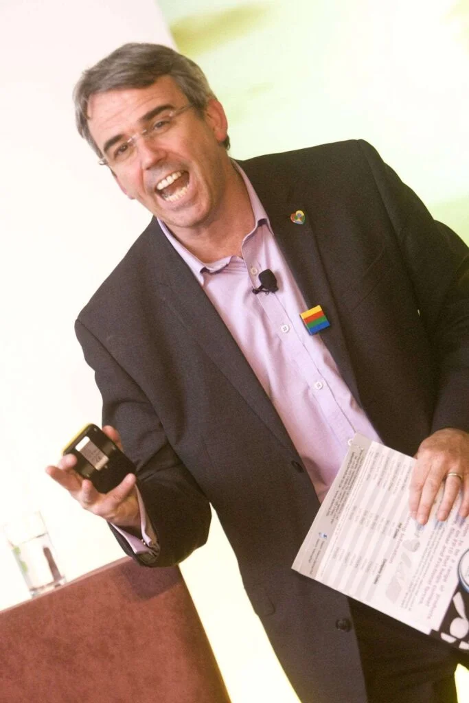 Andy Edwards making a presentation